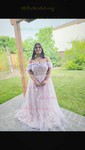 Ball Gown Off-the-shoulder Lace Tulle 3D Floral Prom Dresses