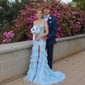 Mermaid Off-the-shoulder Chiffon Tiered Prom Dresses With Appliques