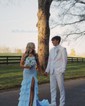 Mermaid Off-the-shoulder Chiffon Tiered Prom Dresses With Appliques