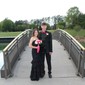 Mermaid Strapless Chiffon Tiered Prom Dresses With Appliques
