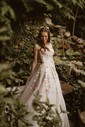 Ball Gown One Shoulder Tulle 3D Floral Prom Dresses