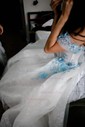 Ball Gown Off-the-shoulder Lace Tulle 3D Floral Prom Dresses