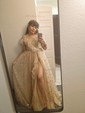 Ball Gown V-neck Tulle Prom Dresses With Star