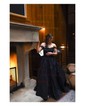 Ball Gown Off-the-shoulder Satin Corset Prom Dresses With Appliques