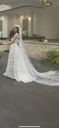 Ball Gown Square Neck Tulle 3D Floral Prom Dresses