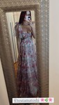 Ball Gown Sweetheart Chiffon Floral Prom Dresses With Ruched