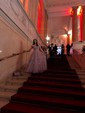 Ball Gown Off-the-shoulder Tulle 3D Floral Prom Dresses