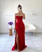 Sweetheart Satin Corset Prom Dresses with Ruched