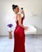Sweetheart Satin Corset Prom Dresses with Ruched