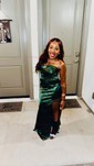 Fitted Sweetheart Satin Ruched Prom Dresses with Slit
