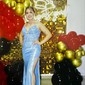 Mermaid V-neck Ruched Satin Prom Dresses with Appliques