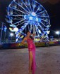 Trumpet/Mermaid V-neck Silk-like Satin Sweep Train Prom Dresses With Beading