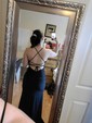 Fitted Jersey Square Neck Prom Dresses with Slit