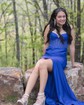 Mermaid Ruched Satin Corset Prom Dresses with Beading