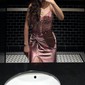 Mermaid Satin Corset Prom Dresses with Appliques