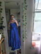 A-line Cowl Neck Satin Prom Dresses with Slit