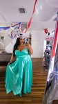 A-line Cowl Neck Satin Prom Dresses with Slit