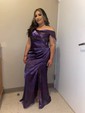 Mermaid Off-the-shoulder Satin Prom Dresses