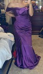 Mermaid Off-the-shoulder Satin Prom Dresses
