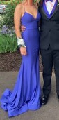 Mermaid V-neck Jersey Backless Prom Dresses