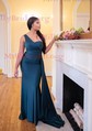 Mermaid Satin One Shoulder Satin Prom Dresses With Ruched