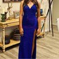 Sheath/Column V-neck Sparkly Sequin Backless Prom Dresses