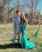 Mermaid V-neck Jersey Cut Out Prom Dresses With Ruched