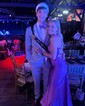 Mermaid V-neck Jersey Prom Dresses With Ruched