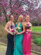 Mermaid Halter Jersey Backless Prom Dresses With Ruched