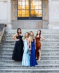 Mermaid V-neck Jersey Backless Prom Dresses With Ruched