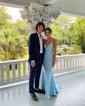Mermaid V-neck Jersey Backless Prom Dresses With Ruched