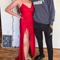 Mermaid V-neck Satin Prom Dresses With Ruched