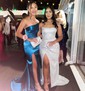 Sheath/Column Strapless Satin Prom Dresses With Ruched