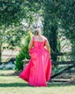 Ball Gown Sweetheart Satin Floor-length Prom Dresses With Pockets