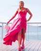 Ball Gown Sweetheart Satin Floor-length Prom Dresses With Pockets