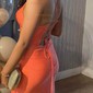 Sheath/Column V-neck Glitter Prom Dresses With Ruched