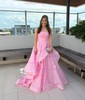Princess Strapless Tulle Ruffle Prom Dresses