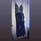 Sheath/Column V-neck Ruched Satin Prom Dresses With Beading