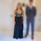 Sheath/Column V-neck Ruched Satin Prom Dresses With Beading