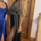 Sheath/Column V-neck Ruched Satin Prom Dresses With Beading