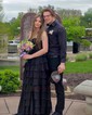 Ball Gown Strapless Chiffon Tiered Prom Dresses With Appliques