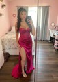 Sheath/Column Strapless Satin Corset Prom Dresses With Beading