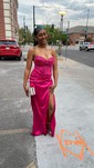 Sheath/Column Strapless Satin Corset Prom Dresses With Beading