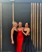 Sheath/Column Strapless Satin Corset Prom Dresses With Beading