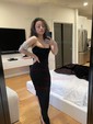 Elegant Black Jersey Bodycon Ruched Split Prom Dresses