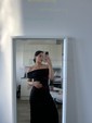 Elegant Black Jersey Bodycon Ruched Cut Out Prom Dresses