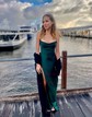 Elegant Bodycon Satin Cowl Neck Split Prom Dresses