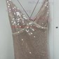 Sparkly Sheath/Column Sequin Split Lace-Up Prom Dresses