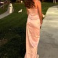 Modest Sheath/Column Satin Sweetheart Split Prom Dresses
