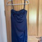 Modest Sheath/Column Satin Sweetheart Split Prom Dresses